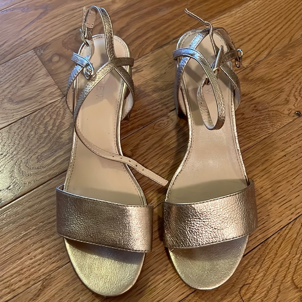 Jcrew gold heels